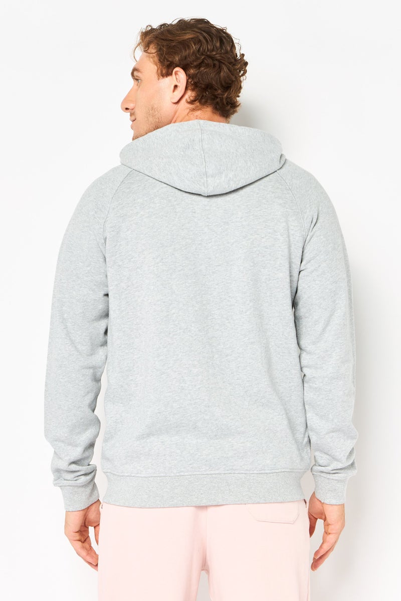 Reebok ملابس رياضية للرجال بأكمام طويلة مناسبة، خارجية، هوديز، رمادي - Image 4