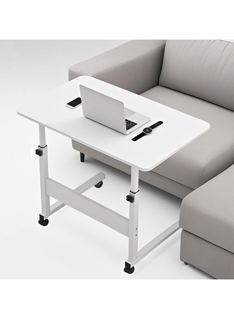Yolu Adjustable Home Office Desk,Portable Bedside Laptop Table, Height-Adjustable Study Computer Desk for Small Spaces, Movable Sofa Side Table on Wheels - Image 5