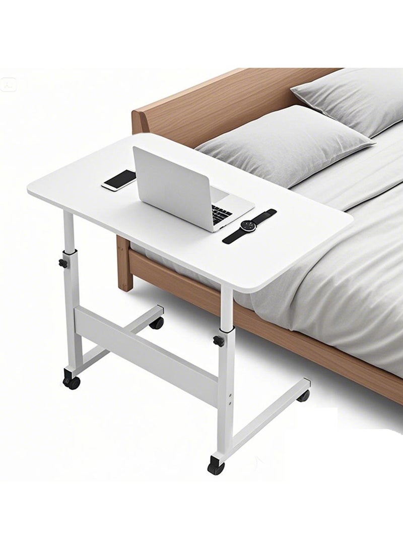 Yolu Adjustable Home Office Desk,Portable Bedside Laptop Table, Height-Adjustable Study Computer Desk for Small Spaces, Movable Sofa Side Table on Wheels - Image 2