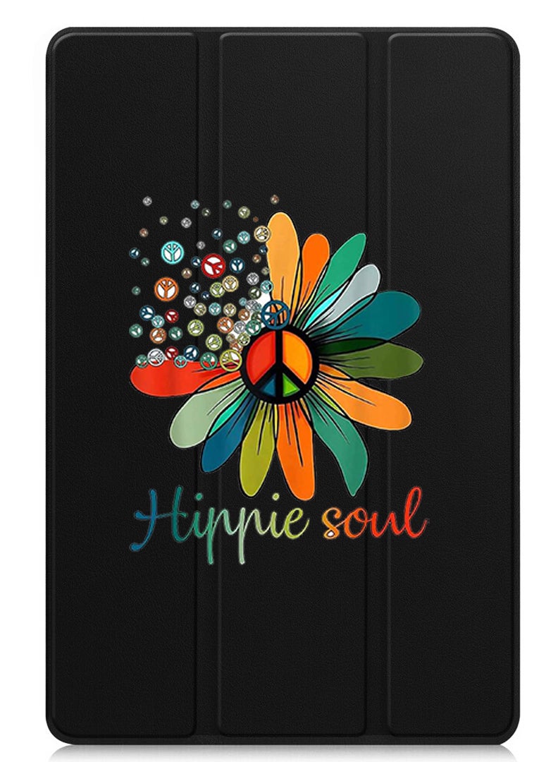 Theodor Protective Flip Case For Huawei MatePad SE 11 (2024) With Trifold Stand Auto Wake Sleep Shockproof Cover Hippie soul  - Image 1