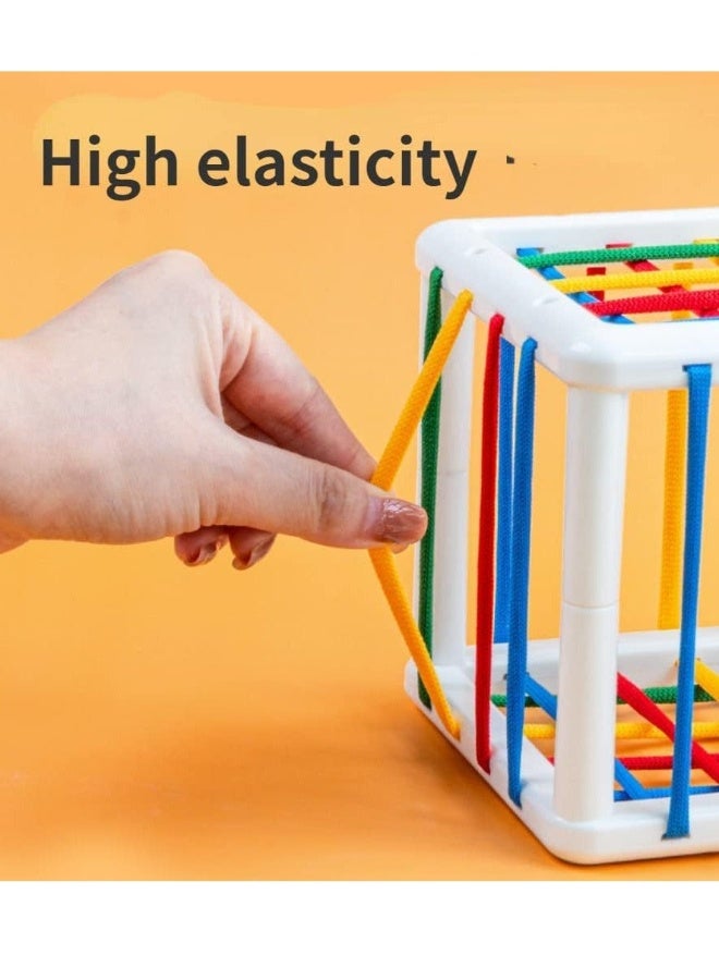 فيب هوم Montessori Toys for 1 Year Old, Cube Bin & 6 Sensory Shape Blocks, Baby Toys 12-18 Months, Developmental Gifts for Toddler Age 1 2 3 - Image 5