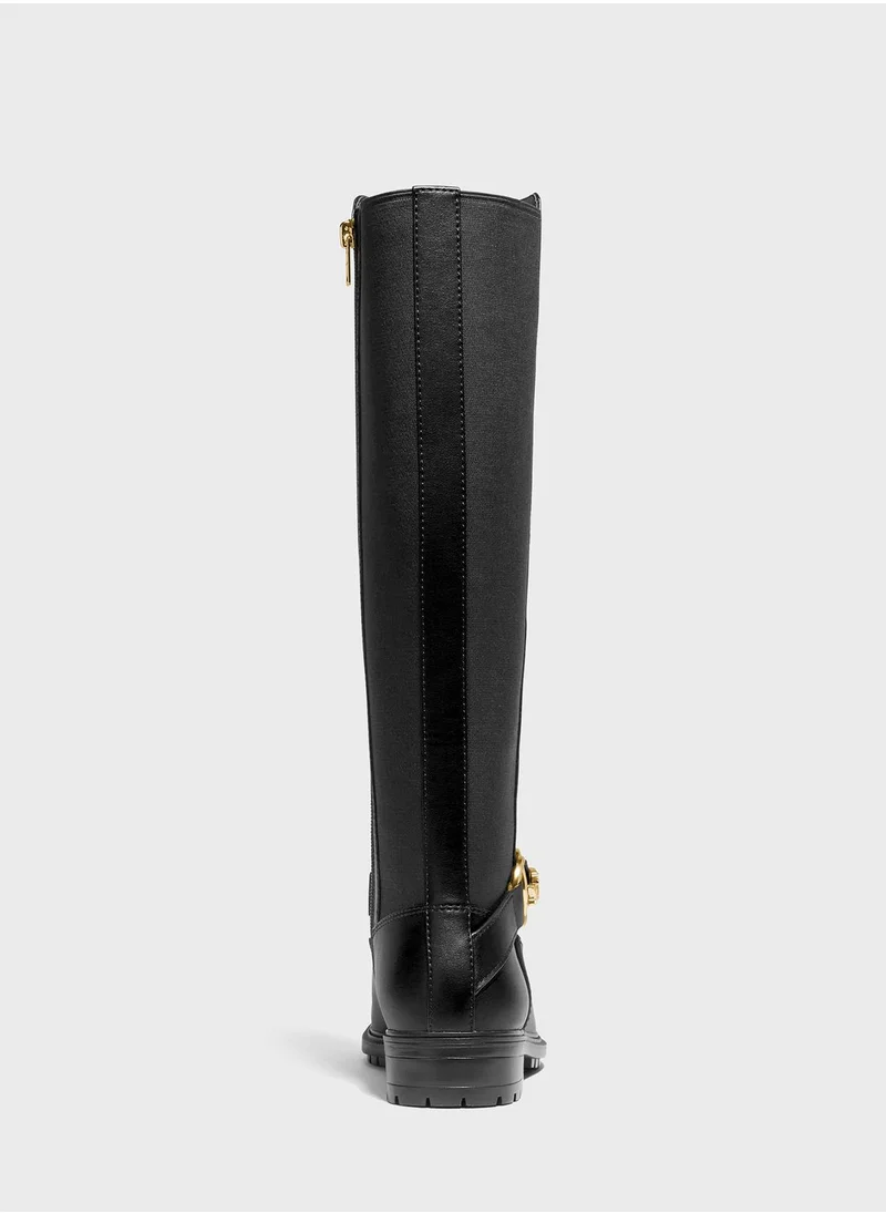 COACH Buckle Detailed Knee Boots