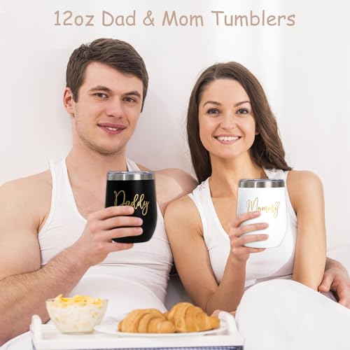 Suhctuptx New Mom Gifts for Women, Luxury Pregnancy Gift for New Parents Gender Reveal Gifts Elephant Baby Sets w/Mom Dad Tumbler Newborn Essentials for First Time Moms, Expecting Parents to Be, Baby Shower… - Image 3