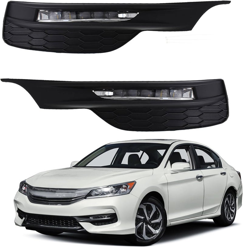TJHSM Fog Lights Assembly for 2016-2017 Accord Sedan 4-Door with Wiring Harness & Switch - Image 1