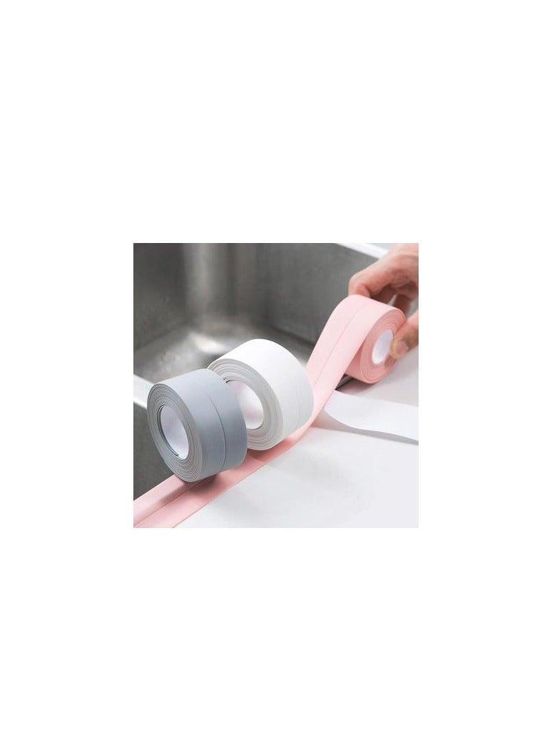 Spaceshoop Waterproof Seal Strip Length Self Adhesive Caulk Sealer Tape Bath and Wall Sealing Strip Sink Basin Edge Trim (multicolor)  - Image 3