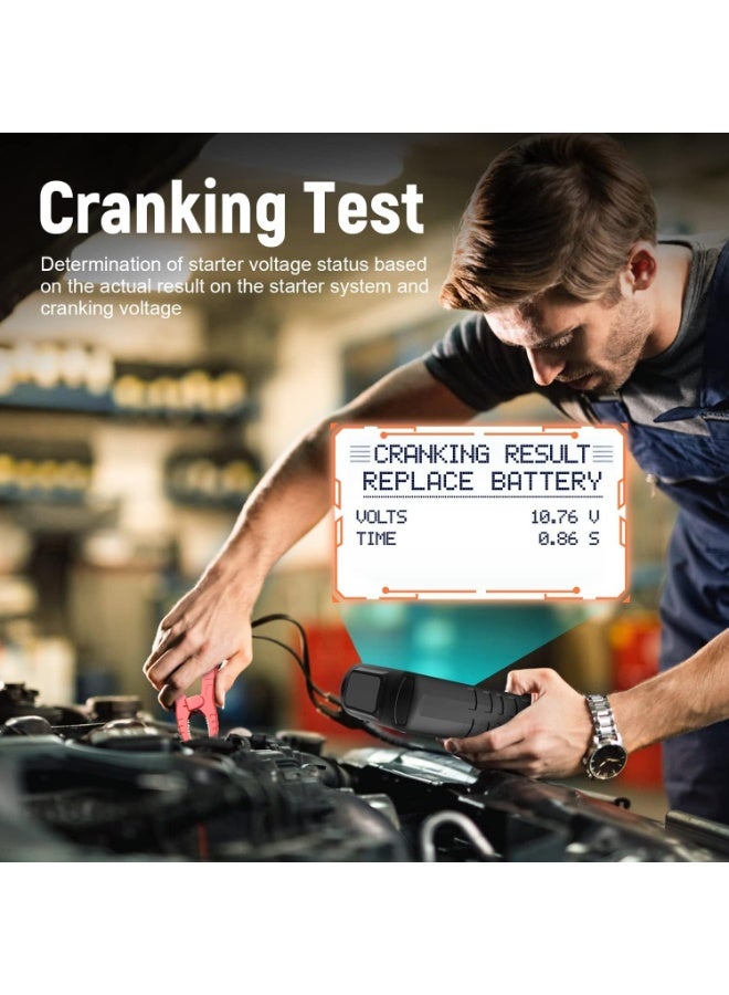 FOXWELL BT705 Car Battery Analyzer 12V 24V, Automotive 100-2000CCA Battery Load Tester Battery Analyzer Digital Charging System Alternator Analyzer Cold Cranking for Heavy Duty Truck Boat, etc - Image 4