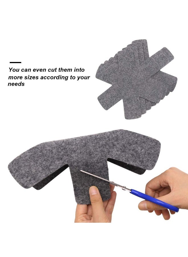HOMESTAR 12Pcs Hexagon Felt Pot Pads , Pot and Pan Protectors,  Heat Resistant Non-Woven Fabric Pan Protector Mats, Easy Clean Cookware Separator For Stacking Pots & Pans, Grey, 38/35/26 cm - Image 4