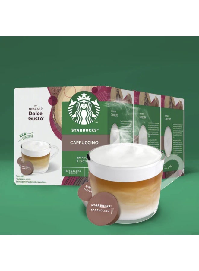 Starbucks نسكافيه دولسي غوستو كابتشينو 12 كبسولة من 6x14.5غ، 6x5.5غ عبوة من 3 - Image 2