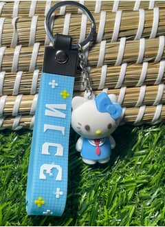 Distinctive cartoon keychain distinctive accessory Hello Katie keychain with ribbon that fits with car keys wallets and bags beautiful creative gift