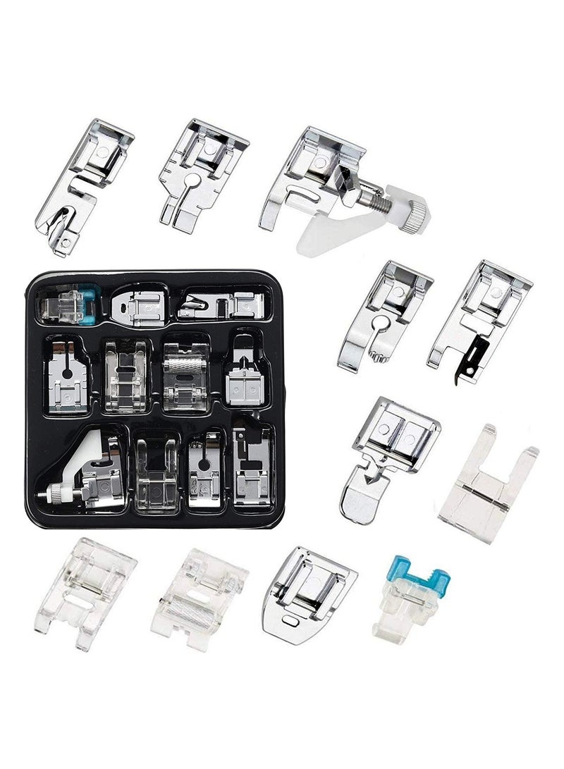 Y&D 11Pcs Presser Feet Set Snap On Sewing Machine Foot for Brother Singer Janome Babylock Kenmore Low Shank Use - Image 1