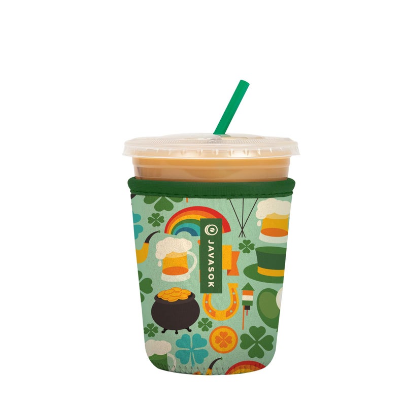 Sok It Java Sok Iced Coffee & Cold Soda Insulated Neoprene Cup Sleeve (Irish Charm  Small: 16-20oz) - Image 1