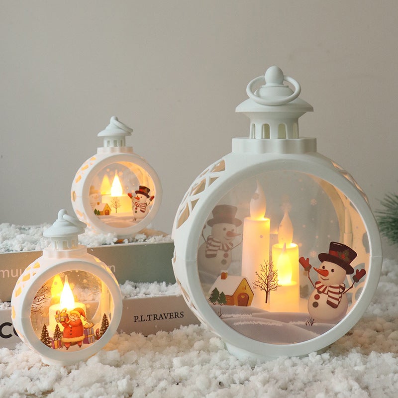 Vintage Christmas LED Ornament Night Light Desktop Decoration - Image 2
