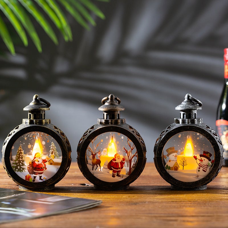 Vintage Christmas LED Ornament Night Light Desktop Decoration - Image 4