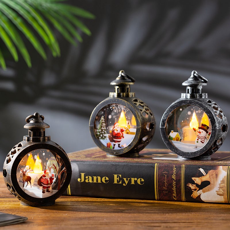 Vintage Christmas LED Ornament Night Light Desktop Decoration - Image 3