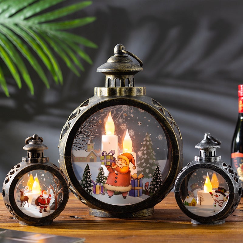 Vintage Christmas LED Ornament Night Light Desktop Decoration - Image 1