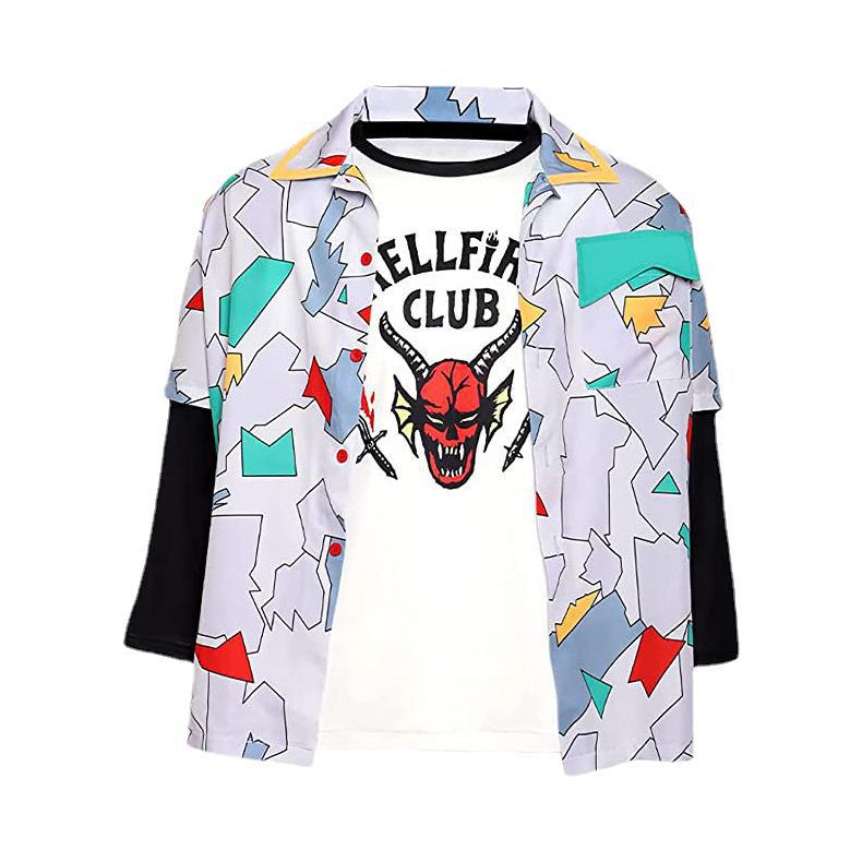 Strange Things 4Cos Stranger Things S4 Fire Club T-Shirt Dustin Shirt - Image 2