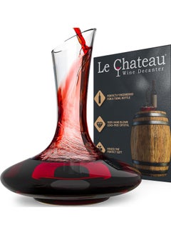 Le Chateau Le Chateau Wine Decanter - Hand-Blown Lead-Free Crystal Wine Carafe - Wine Decanter for Aerating Red Wine - Wine Accessories for a Bottle of Wine (750 ml)  - Image 1