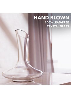 Le Chateau Le Chateau Wine Decanter - Hand-Blown Lead-Free Crystal Wine Carafe - Wine Decanter for Aerating Red Wine - Wine Accessories for a Bottle of Wine (750 ml)  - Image 5