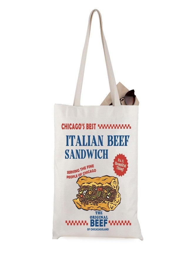 WCGXKO Bear Show Gift Italian Beef Sandwich Tote Bag Chicago Food Gift Bear Tv Show Inspired Merch - Image 1
