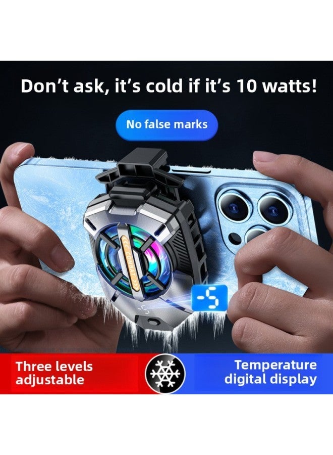 2024 Explosions GT31 Mobile Phone Radiator Semiconductor Icing Magnetic Live Refrigeration Cooling Artifact Trembles-Color:Fs06 Dual Fan Broadcast Model  - Image 4