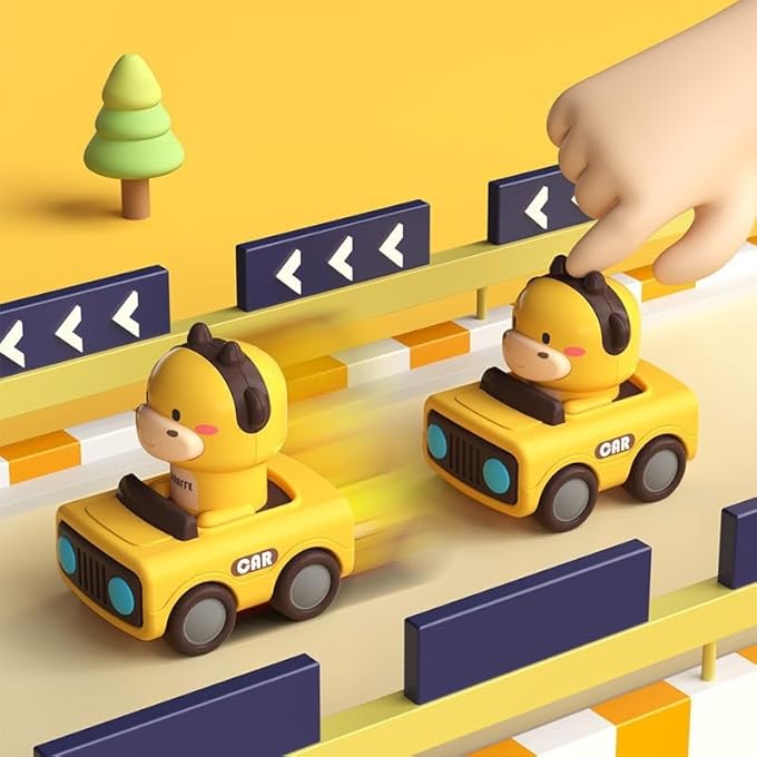 TOYS FOR 1+ YEAR OLD BOY, PRESS AND GO CAR TOYS, BABY ANIMAL RACING CARS, INFANT PLAY VEHICLE SET, BABY PUSH GO FRICTION CAR TOYS FOR 6-9-12-18 MONTHS, 1ST BIRTHDAY GIFTS FOR 1-2 YEARS OLD BOYS - Image 5