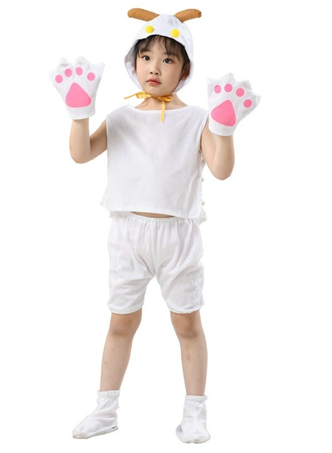 NIBEMINENT Children's performance costumes, stage animal performance costumes, summer short-sleeved animal clothing and dress-up - Image 1