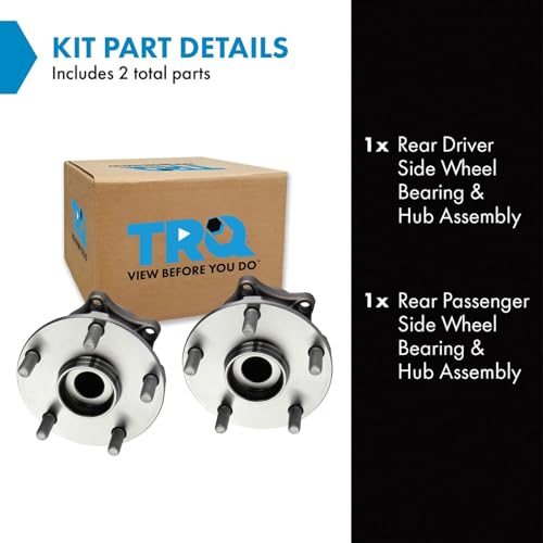 TRQ Rear Wheel Hub Bearings Assembly Set Compatible with 2019-2021 Subaru Ascent 2019 Forester 2015-2021 Legacy Outback 2015-2019 WRX WRX STI - Image 2