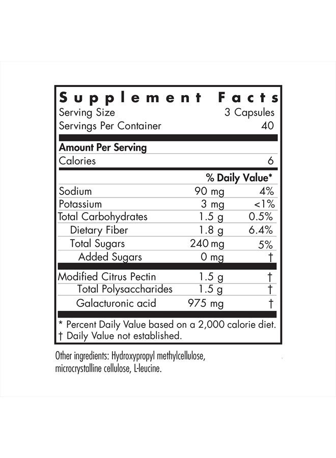 Allergy Research Group Modified Citrus Pectis Dietary Supplement - Cleansing, Low Molecular Weight, Hypoallergenic, Vegetarian Capsules, Gluten Free - 120 Count - Image 2