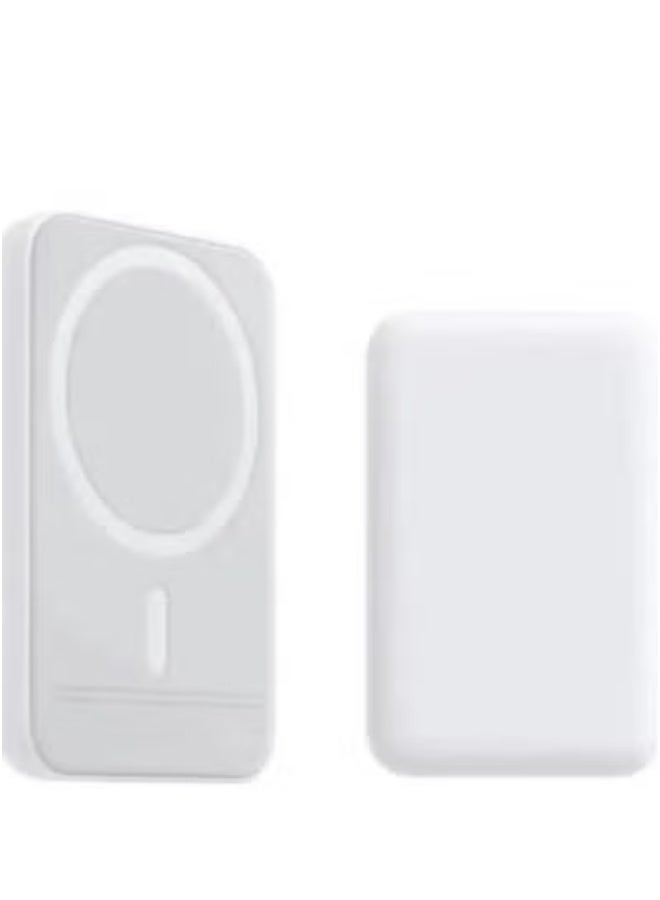 TIGER NEW MagSafe Wireless Power Bank for iPhone 15 Pro Max – 10,000mAh Portable Charger in White - Image 1