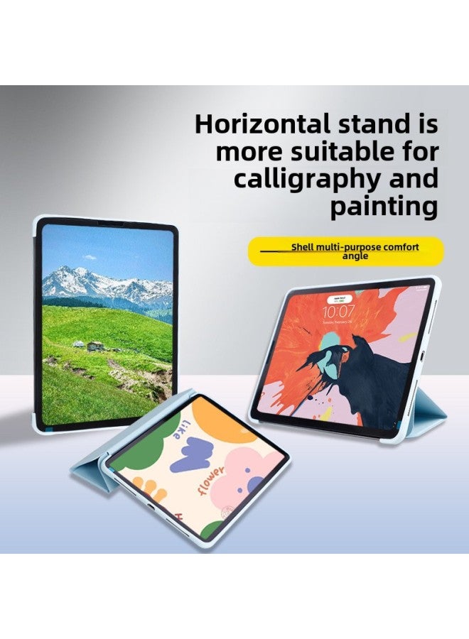 Suitable For Ipad Soft Silicone Protective Case 10 Generation Flat 10.9air45 Protective Case Pro11 Skin Feeling Mini4/5-Color:Baby Powder 】-Applicable Model:iPad7/8/9(10.2 Inches) - Image 4