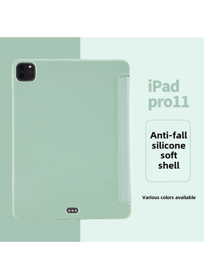 Suitable For Ipad Soft Silicone Protective Case 10 Generation Flat 10.9air45 Protective Case Pro11 Skin Feeling Mini4/5-Color:Baby Powder 】-Applicable Model:iPad7/8/9(10.2 Inches) - Image 3