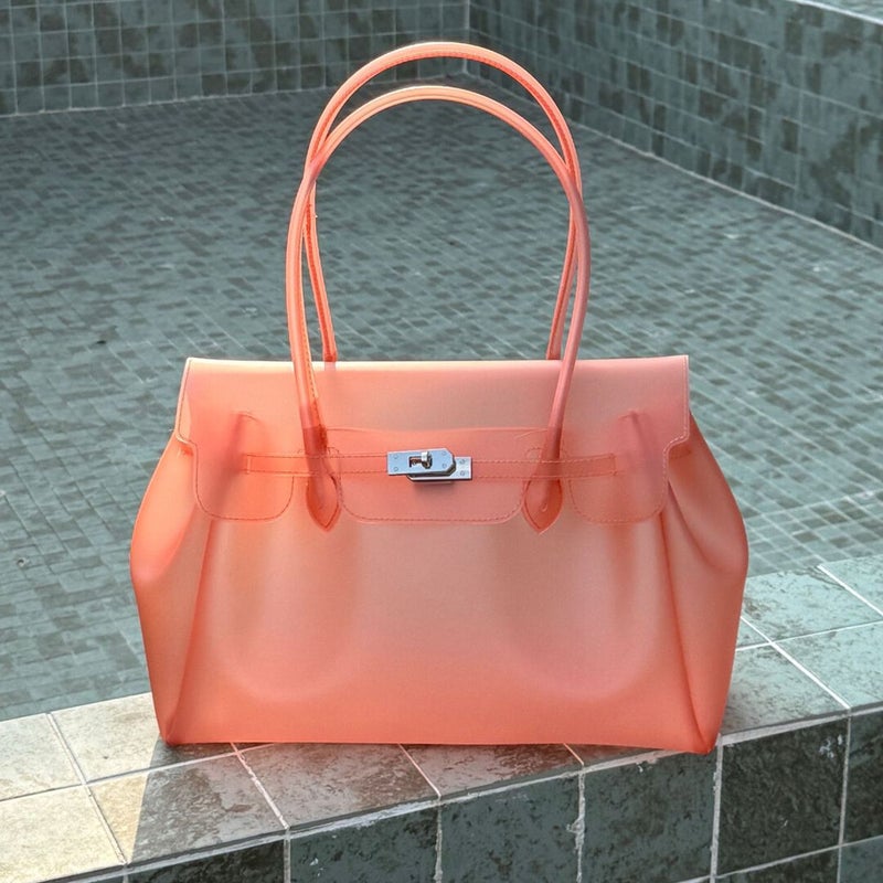 TPU Jellyfirkin Unique Summer New Arrival Jelly Platinum Shoulder Bag - Large Size