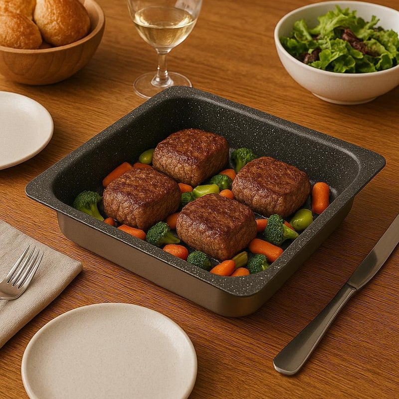 BS B&S Baking Pans "GASTRONORM" 2/3 Size Heavy-Duty Stainless Steel Trays 35x32xH20 - H40 - H65 cm for Commercial Oven & Kitchen Use Durable, Eco-Friendly Accessory - Image 1