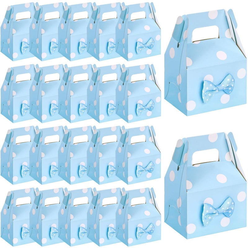Vgoodall 30Pcs Party Favor Boxes Little Polka Dot Favor Boxes 2.8 X 2 X 4Inches Small Candy Bags Blue Treat Bags For Kids Candy Birthday Party Wedding - Image 1