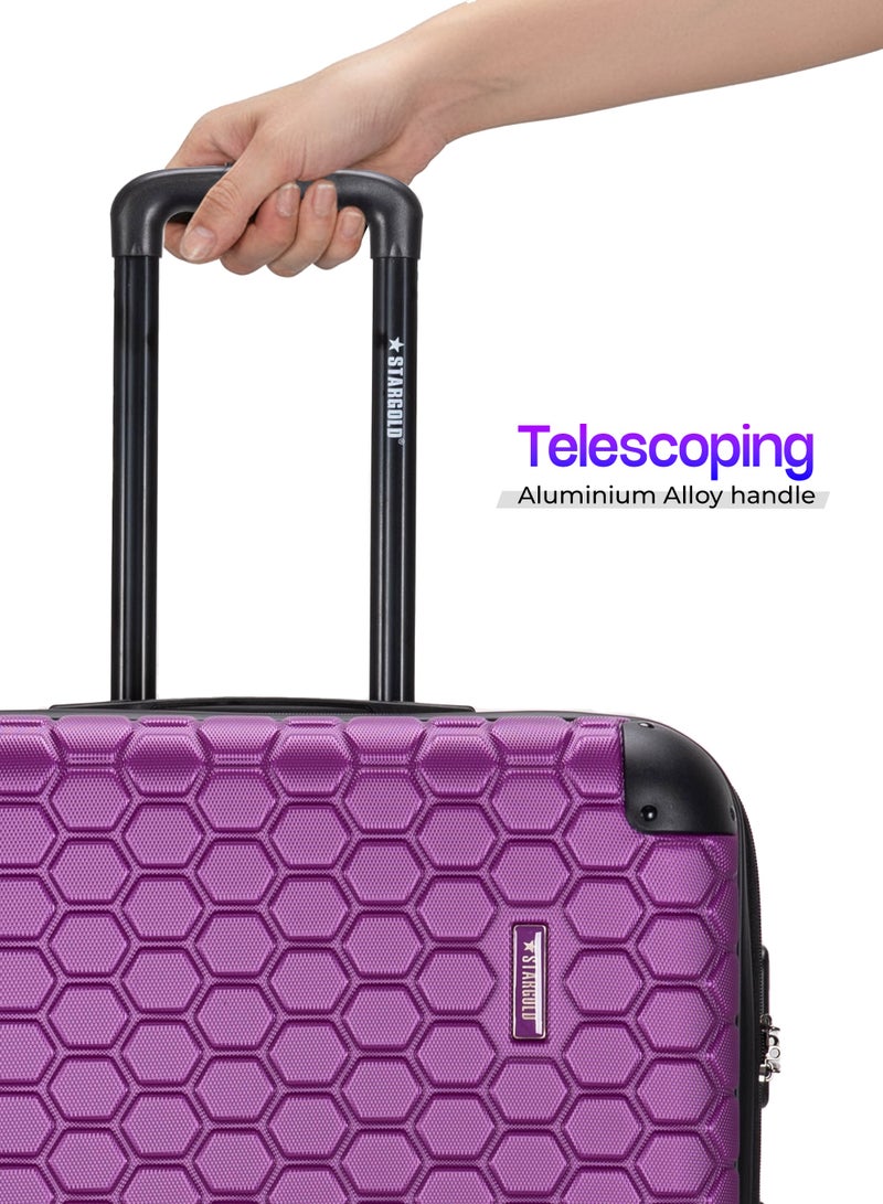 ستارجولد 4 عبوات من عربة أمتعة مقفلة ذات رقم دوار للجانب الصلب - Image 2