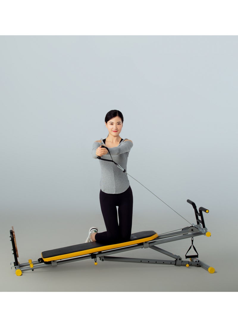 TRAMPOLINEPRO - TECH PLUS Gym form Multigym Complete Folding Home Fitness Machine, gym bench, preacher curl machine - Image 1