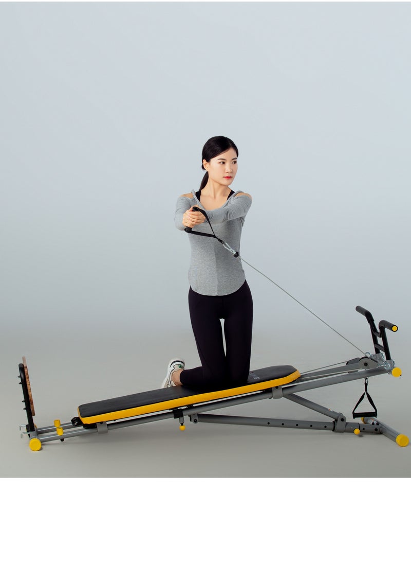 TRAMPOLINEPRO - TECH PLUS Gym form Multigym Complete Folding Home Fitness Machine, gym bench, preacher curl machine - Image 1