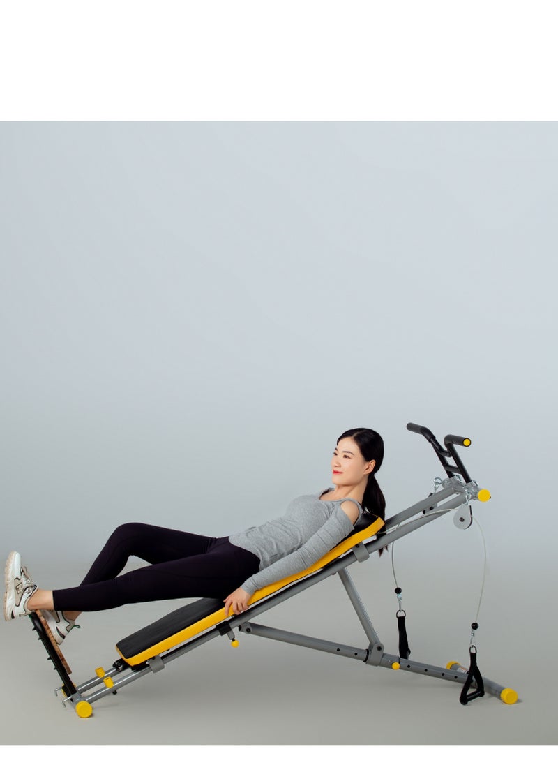 TRAMPOLINEPRO - TECH PLUS Gym form Multigym Complete Folding Home Fitness Machine, gym bench, preacher curl machine - Image 1