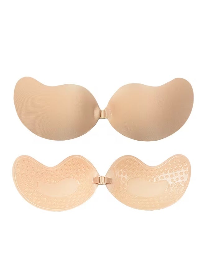 aeen Invisible Strapless Adhesive Bra Size D – Apricot Color – Secure Comfort and Elegant Look - Image 5