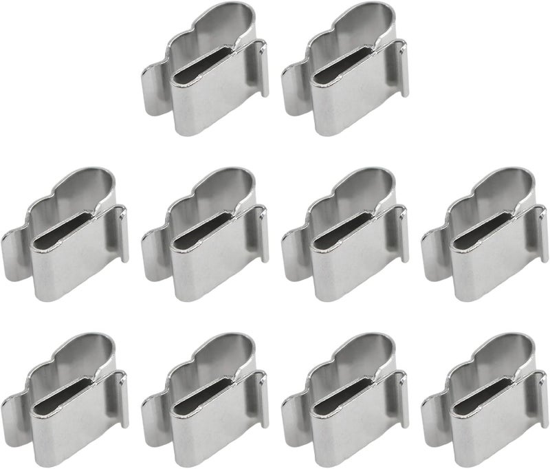 SUS304 Stainless Steel Solar Panel Cable Clips for 6-6.5mm Wires, Fits 1.0-3.2mm Frame, Quick Tool-Free Mount for Home Photovoltaic Arrays, Boats, Kayaks, and Trailers(A)