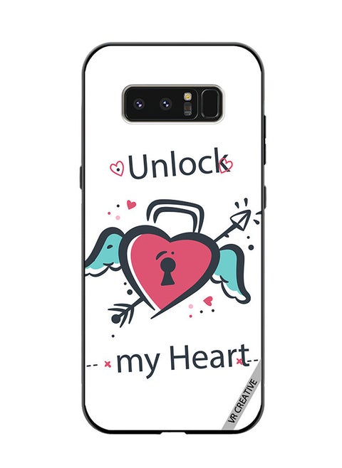 Protective Case Cover For Samsung Galaxy Note 8 Unlock My Heart Design Multicolour
