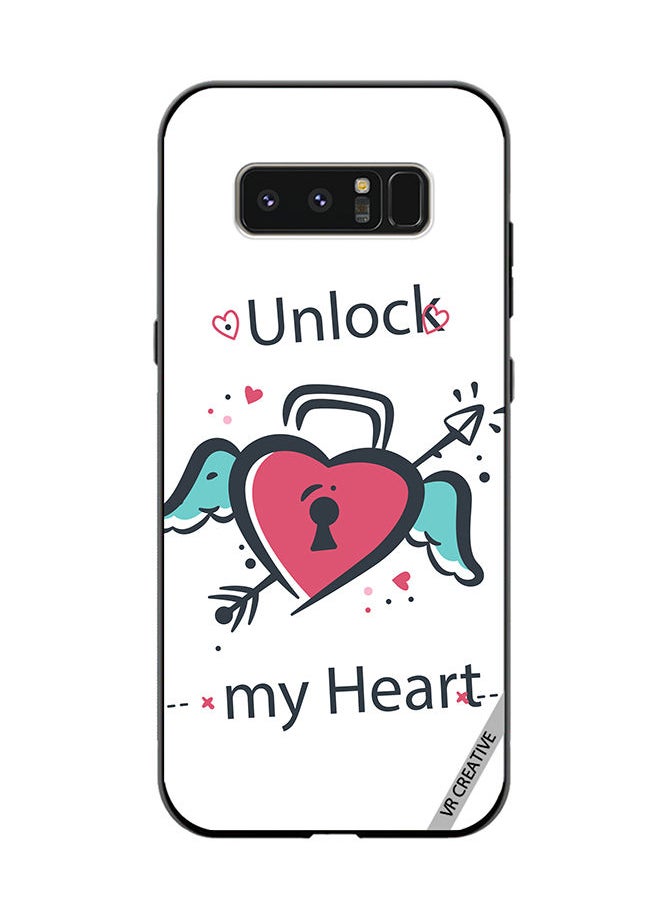 Protective Case Cover For Samsung Galaxy Note 8 Unlock My Heart Design Multicolour