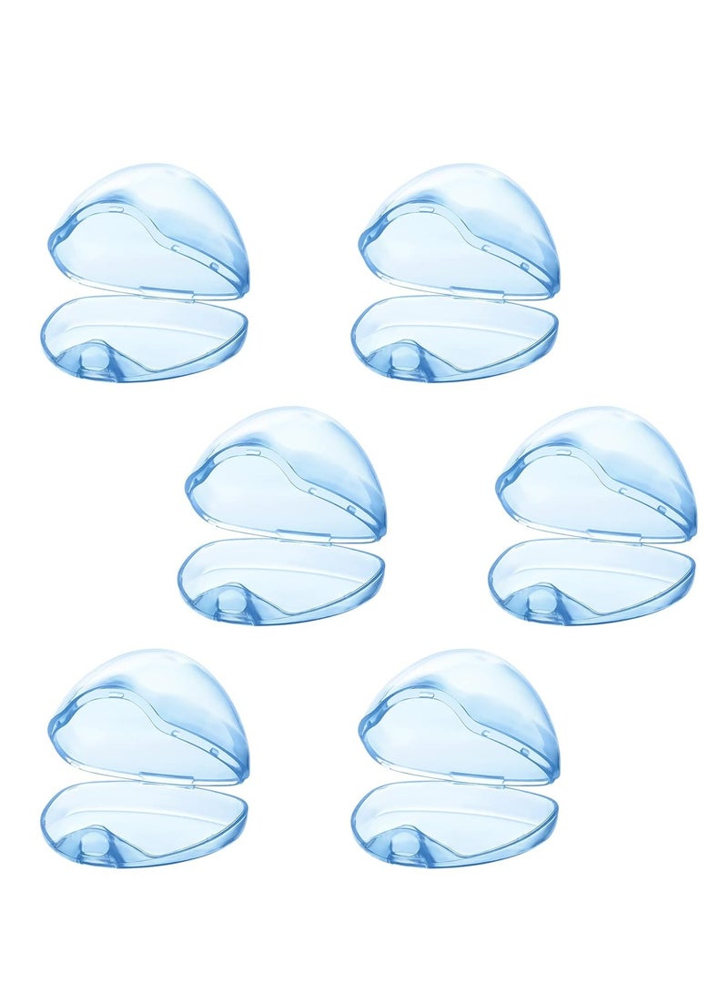 Loquat 6 Pack Pacifier Case, Pacifier Holder Case, Pacifier Container for Travel, Transparent Blue, - Image 1