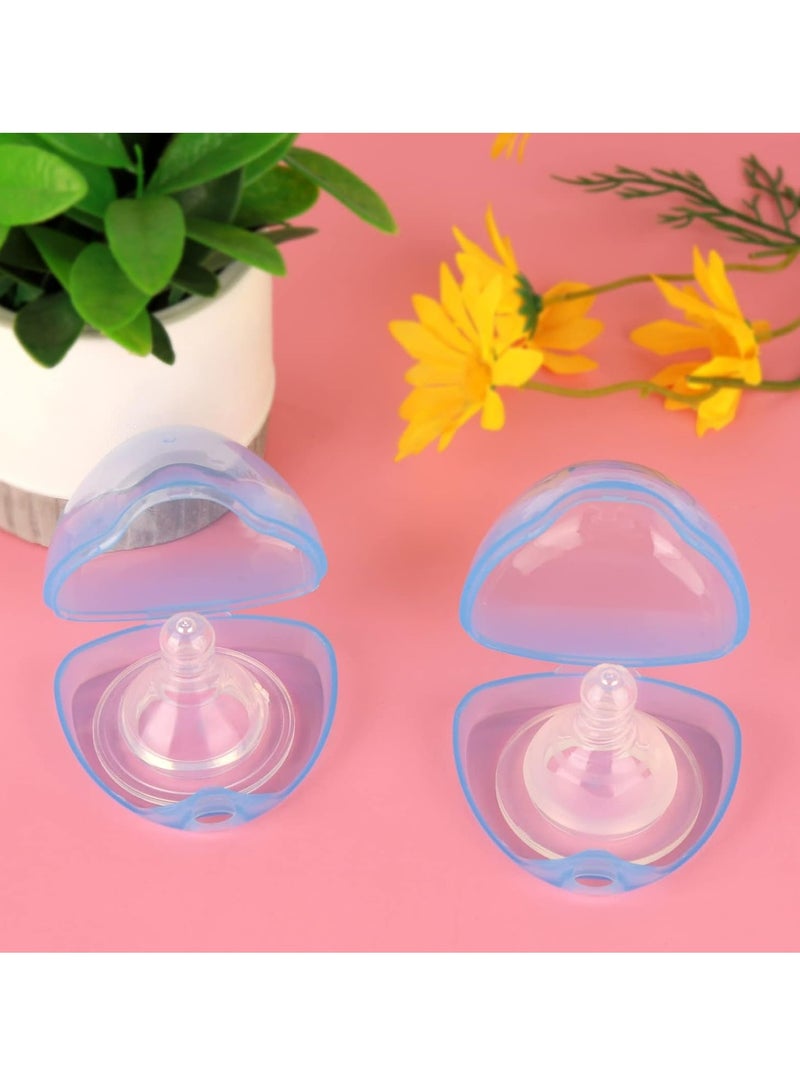 Loquat 6 Pack Pacifier Case, Pacifier Holder Case, Pacifier Container for Travel, Transparent Blue, - Image 4