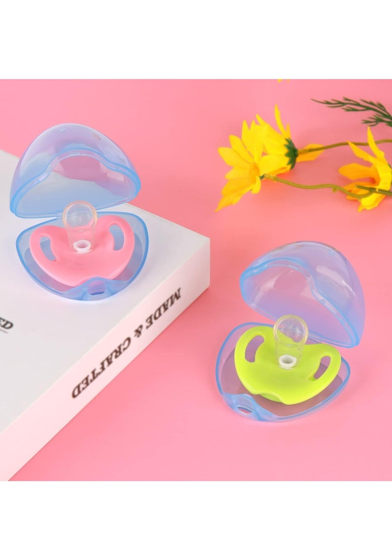 Loquat 6 Pack Pacifier Case, Pacifier Holder Case, Pacifier Container for Travel, Transparent Blue, - Image 3