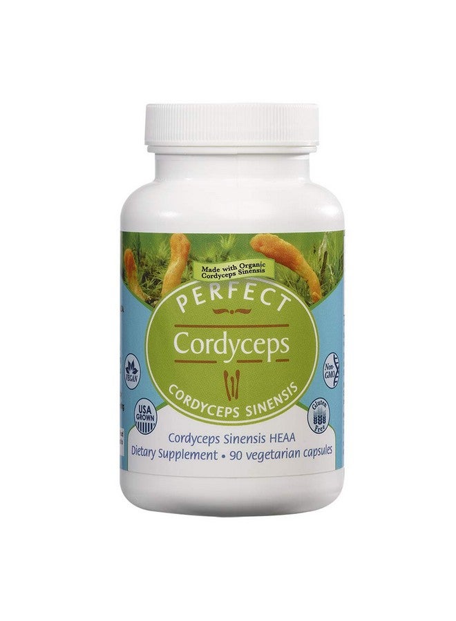 Perfect Supplements Perfect Cordyceps 90 Vegetable Capsules Organic Adaptogenic Herbal Supplement Increases Energy Endurance & Strength - Image 2