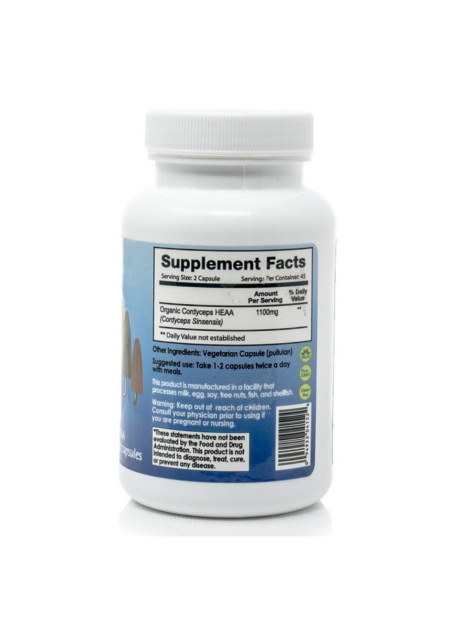 Perfect Supplements Perfect Cordyceps 90 Vegetable Capsules Organic Adaptogenic Herbal Supplement Increases Energy Endurance & Strength - Image 3