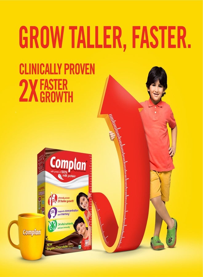 Complan Nutrition Drink Powder for Children, Royale Chocolate Flavour, 200 g Carton | Nutrition drink for kids with protein & 34 vital nutrients - Image 2
