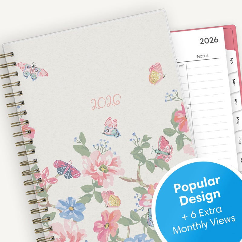 Blue Sky 2026 Weekly and Monthly Planner Calendar, January 2026 - December 2026, 5" x 8", Flexible Frosted Cover, Laminated Tabs, Durable Twin Wire Binding, Fly By - Image 5