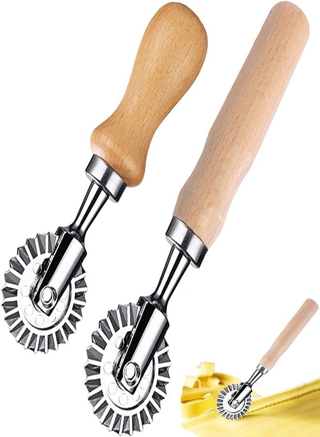 MTOMDY 2 PCS Pastry Wheel Cutter - ravioli cutter - pasta cutter wheel with ，Roller Wheel Round Mold for Home and Kitchen Use - Image 1